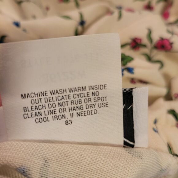 FR Woman Sport White Colorful Floral Lined Skirt Medium 33 Waist Elastic - Picture 7 of 7